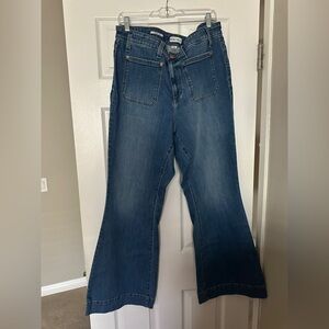 Ava & Viv Women's Wide-Leg Jeans in Dark Blue Wash